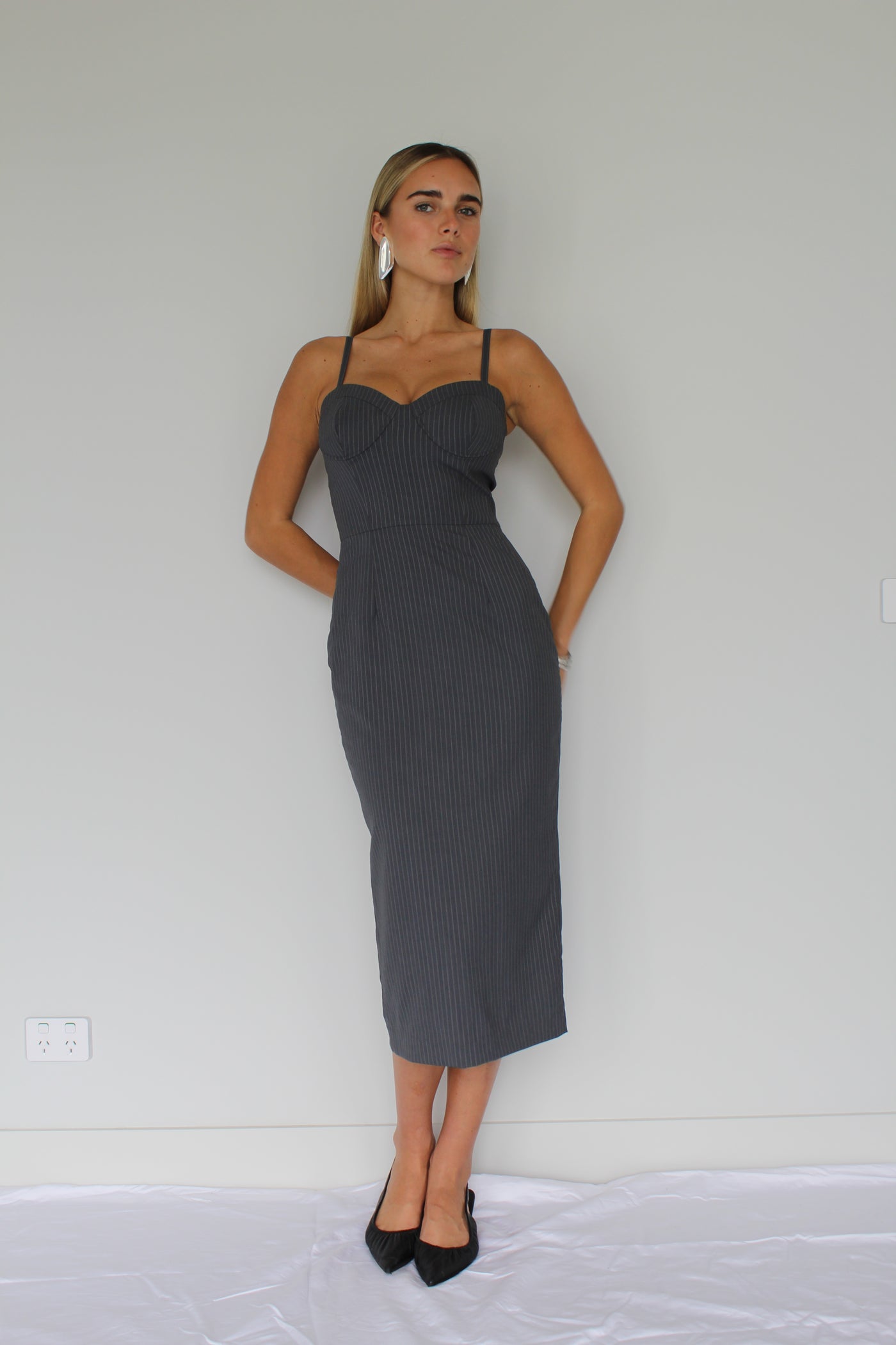 venus grey dress Cozy Hacci Ruched Dress - Heather Grey
